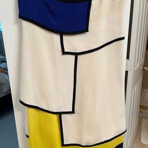 Jay Godfrey color lock strapless dress
